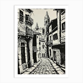 Street Scene In Spain Art Print