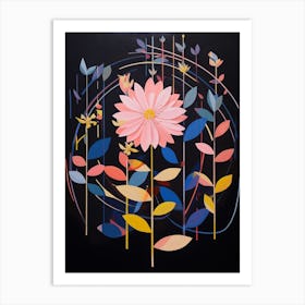 Asters 4 Hilma Af Klint Inspired Flower Illustration Art Print