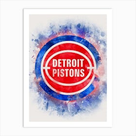 Detroit Pistons Paint Art Print