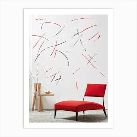 Abstract Design Featuring A Collection Of Organic Marks Circular Strokes Meeting Atcdoticals Empha (5) Art Print