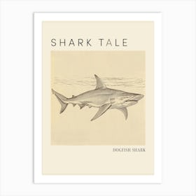 Dogfish Shark Vintage Illustration 1 Poster Art Print