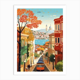 Istanbul In Autumn Fall Travel Art 2 Art Print