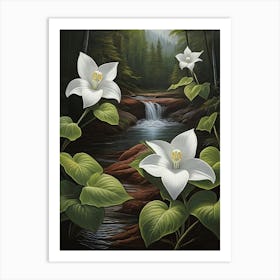 Canada White Trillium Flower Art Print