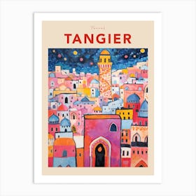 Tangier Morocco 2 Fauvist Travel Poster Art Print