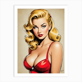 Pin Up Girl 3 Art Print