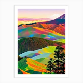 Bromo Tengger Semeru National Park Indonesia Abstract Colourful Art Print