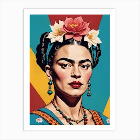Frida Kahlo Portrait (24) Art Print