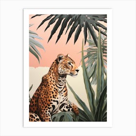 Cheetah 3 Tropical Animal Portrait Art Print
