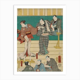 Center Sheet Of A Vertical Ōban Pentaptych Art Print