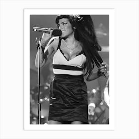 Amy Winehouse Performs Onstage During The 46664 Concert Art Print