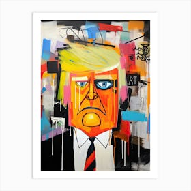 Donald Trump 3 Basquiat style Art Print