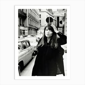 Francoise Hardy On A Street In France Art Print