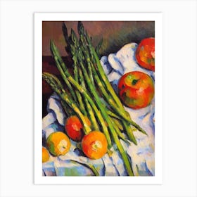 Asparagus Cezanne Style vegetable Art Print