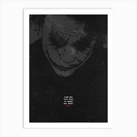 Joker Heath Ledger Art Print