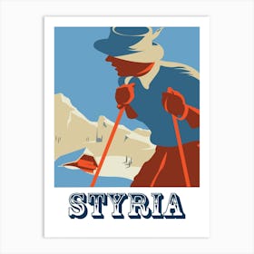 Skier at Styria, Austria Art Print