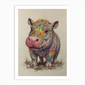 Hippo 4 Art Print