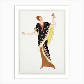 Woman In A Black Tubular Dress (1912), Otto Friedrich Carl Lendecke Art Print