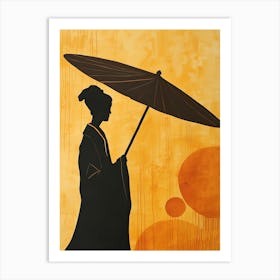 Geisha, Minimalism Art Print