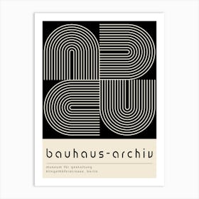 Minimal Bauhaus Arches Art Print