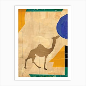 Camel 1 Cut Out Collage Art Print