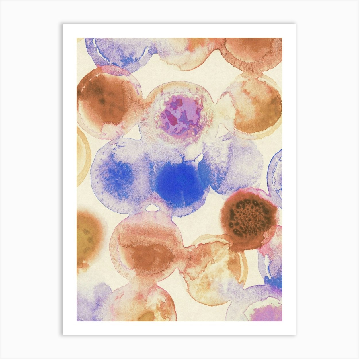 Colorful Acrylic Circles 1 Art Print by Alisa Galitsyna