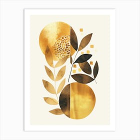 Gold Leaf Canvas Print 14 Art Print