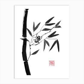 Bamboo And Beetle Art Print
