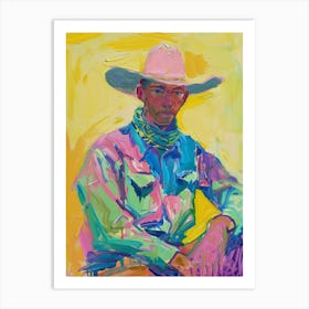 Painting Of A Cowboy 3 Art Print