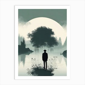 Man Standing In Water 12 Art Print