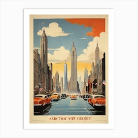 Vintage Travel Poster New York Art Print 1 (1) Art Print