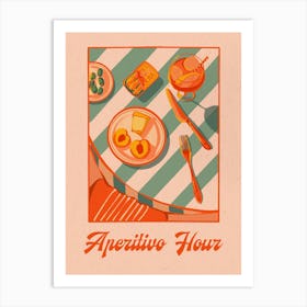 Aperitivo Hour Vintage Poster Art Print