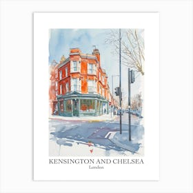 Kensington And Chelsea London Borough   Street Watercolour 8 Poster Art Print