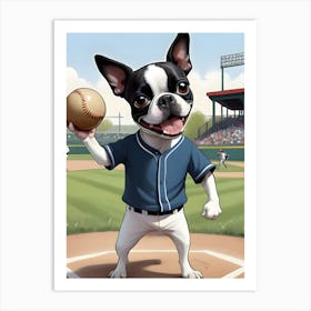 Boston Terrier-Reimagined 113 Art Print