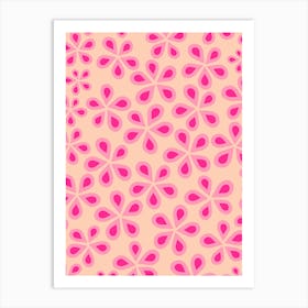 Daisy Florets | 05 - Orange And Pink Art Print