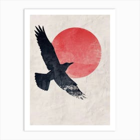 Crow In Flight Art Print