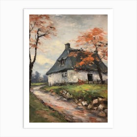 Cottage In The Countryside Painting 18 Art Print