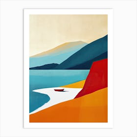 Boat On The Beach, Minimalism, Italy Art Print