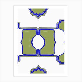 Green And Blue Art Print