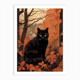 Autumn Cat 2 Art Print