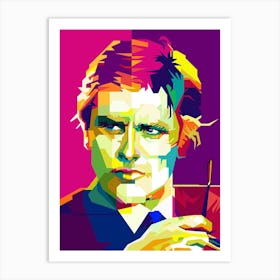 Alain Delon Hollywood Movies Actor Pop Art WP Art Print