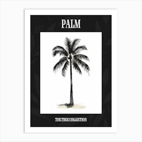 Palm Tree Pixel Illustration 4 Poster Art Print