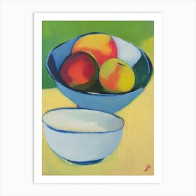 Peach Bowl Of fruit Art Print