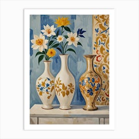 Three Vases 1 Art Print