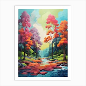 River In The Forest 8 Art Print