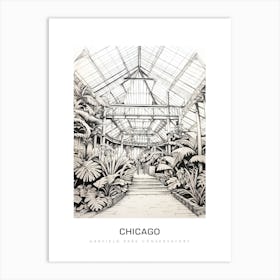 Garfield Park Conservatory 3, Chicago B&W Poster Art Print