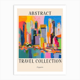 Abstract Travel Collection Poster Singapore 3 Art Print