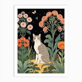 Cat In The Garden 6 Art Print