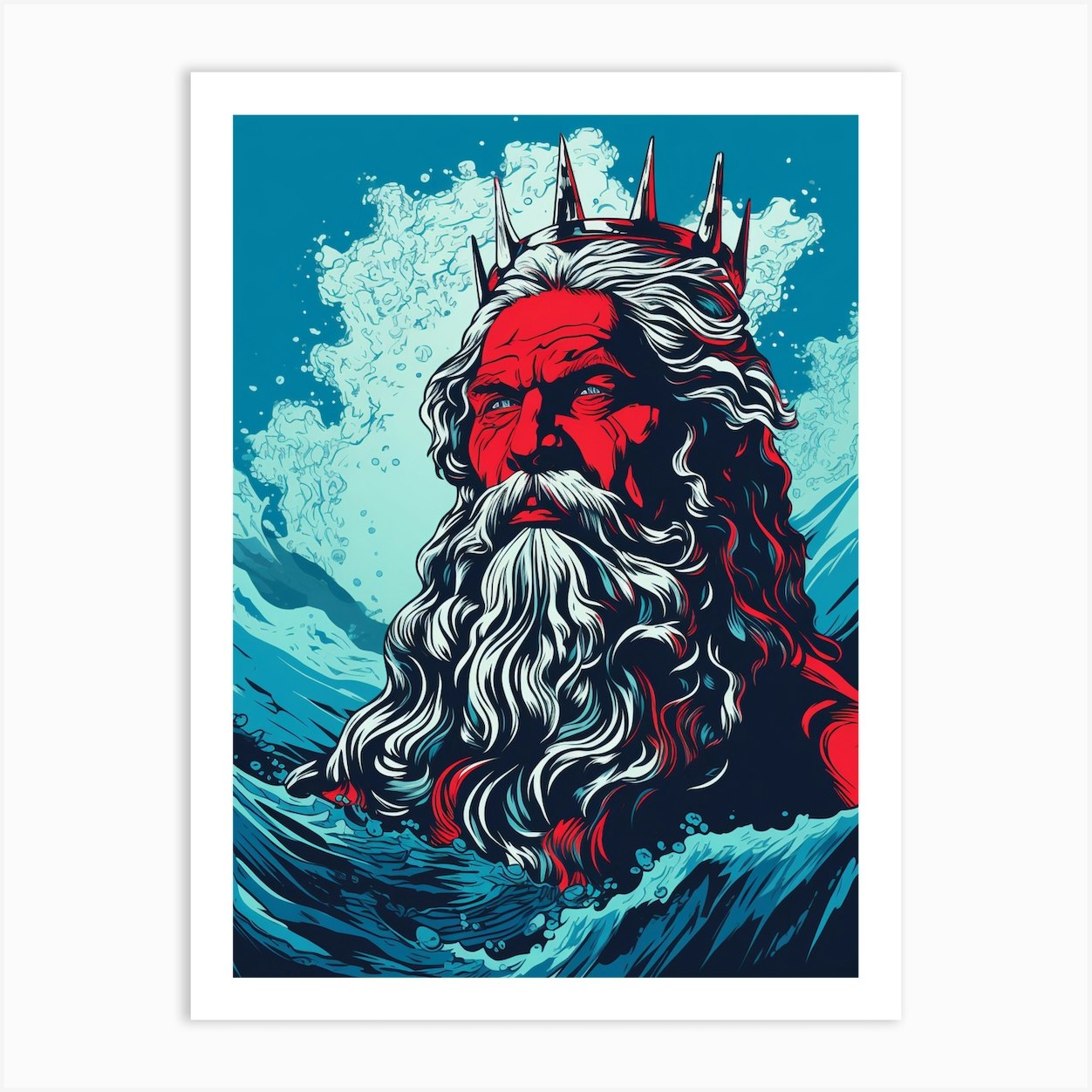Poseidon Trident Art Print for Sale by AbbyStabby