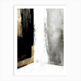 Abstract Black And White Painting 23 Art Print