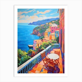 Amalfi Coast Italy 3 Fauvist Painting Art Print